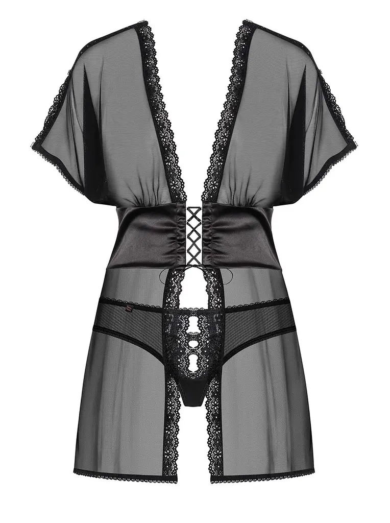Комплект білизни Obsessive 868-BAB-1 L/XL чорний - фото 5