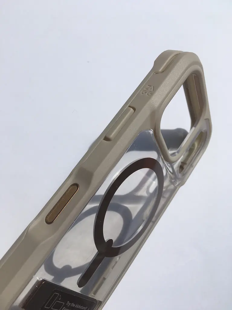 Чохол протиударний для iPhone 17 Pro (6.3") ZAGG Gear4 Rainier MagSafe KS Прозорий з підставкою Бежевий - фото 2
