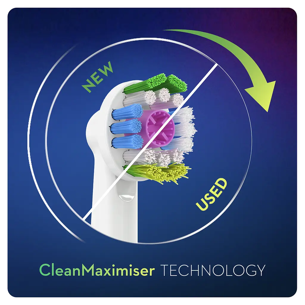 Насадки для электрической зубной щётки Oral-B 3D White CleanMaximiser, 4 шт. - фото 6