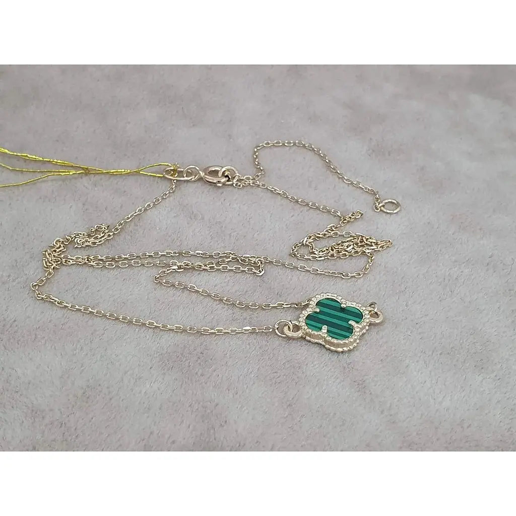 Золоте кольє Платон Конюшина з малахітом. 2Н122/71Б 40 - фото 2