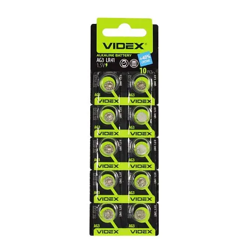 Батарейка VIDEX AG3(lr41) BLI 10