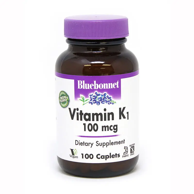Вітаміни та мінерали Bluebonnet Nutrition Vitamin К1 100 mcg, 100 капсул