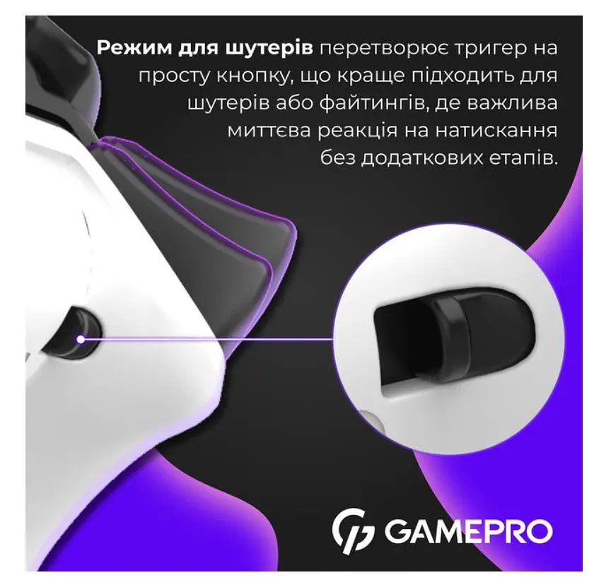 Геймпад Bluetooth джойстик GamePro GPS-13W Bluetooth 5.3/USB (PC/iOS/Android/PS3/PS4) DualShock RGB White - фото 6
