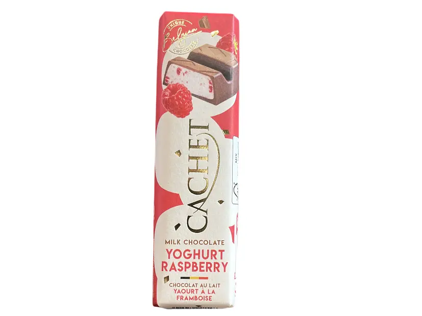 Батончик Cachet Milk Chocolate Yoghurt Raspberry 45 г (5412956221548)