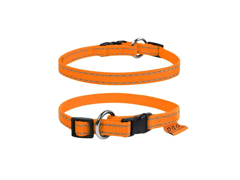 Ошейник для животных Dog Extreme из нейлона регулируемый Ш 20 мм Д 25-40 см оранжевый (01624) - фото 2