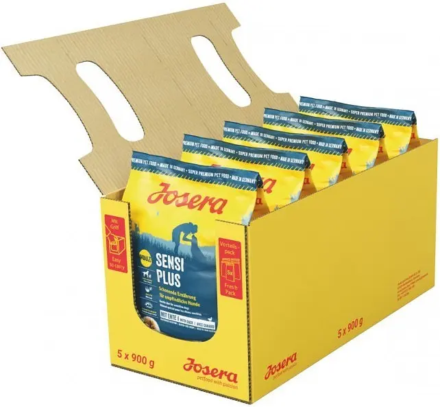 Упаковка сухого корму Josera Sensi Plus для дорослих собак з качкою 5 шт по 900 г (4032254745266)