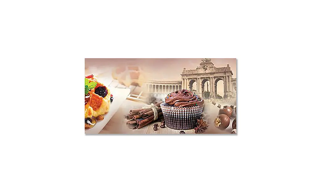 Вінілова наклейка на стіл Класичні Солодощі місто шоколад фрукти 60х120 см Happy Pocket Z180484 - фото 3
