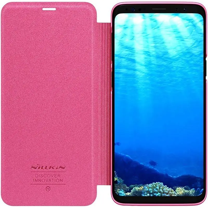 Чохол-книжка Nillkin Sparkle Leather Case Samsung Galaxy S9+ Red - фото 6