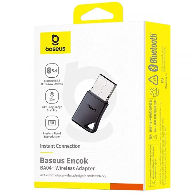 Bluetooth адаптер BA04+ (A10082600121) Black Baseus teh0030549 - фото 3