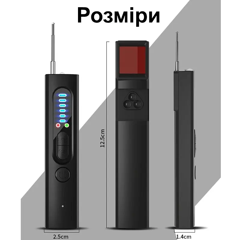 Детектор жучків, прихованих камер і магнітів - антижучок 3 в 1 з ліхтариком Savetek X13 (GS-R39) (100967) - фото 5