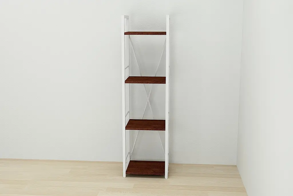 Этажерка 4/34 Ferrum-decor Серии Коннект 120x34x28 белый ДСП Венге 16мм (FRD-105525) - фото 6
