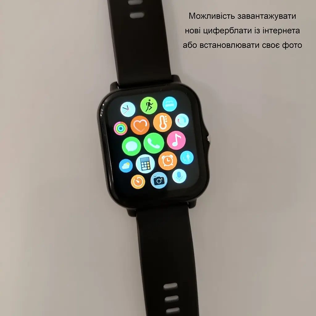 Смарт-годинник Smart Watch Y13 Bluetooth чорний, встановлення власного фону - фото 4