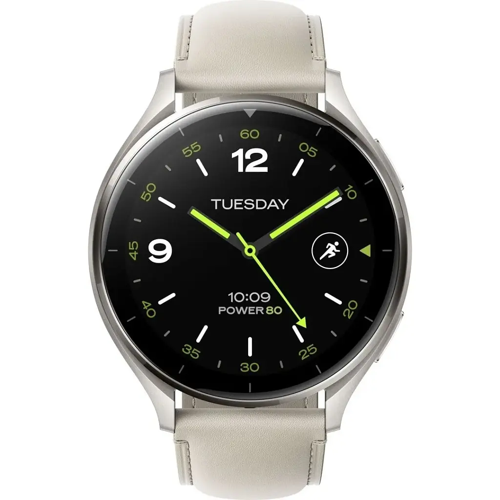 Смарт-годинник Xiaomi Watch 2 Titan Gray Case with White Leather Strap (BHR9306GL) - фото 2