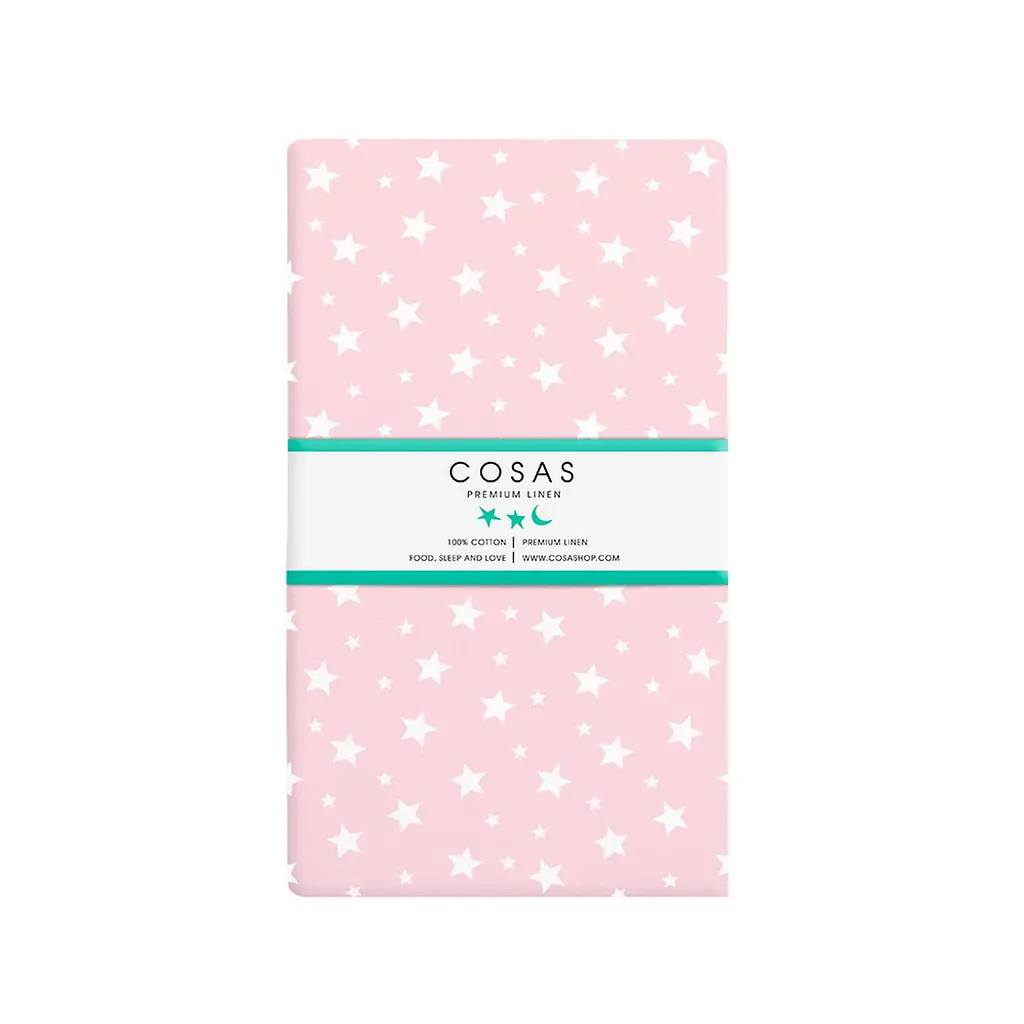Простирадло на резинці Cosas Rose Starfall 160х200х20 см (StarfallRose_160x200x20) - фото 3