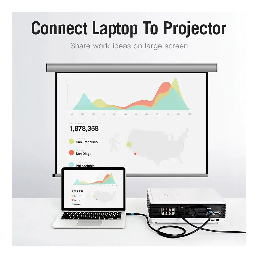 Кабель мультимедійний HDMI M to HDMI M 1.0m V2.0 Vention (AACBF) - фото 7