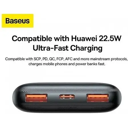 Внешний аккумулятор Baseus Bipow Pro 10000mAh 20w с дисплеем (PPBD040201) черный - фото 5