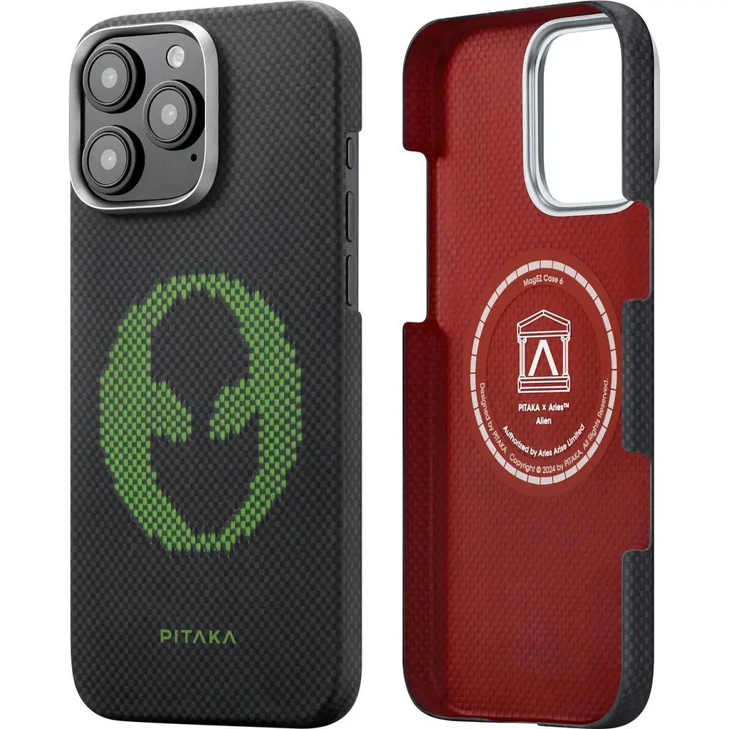 Чохол Pitaka MagEZ Tactile Woven Aries для Apple iPhone 16 Pro Alien [KI1601AL] [136820] - фото 4