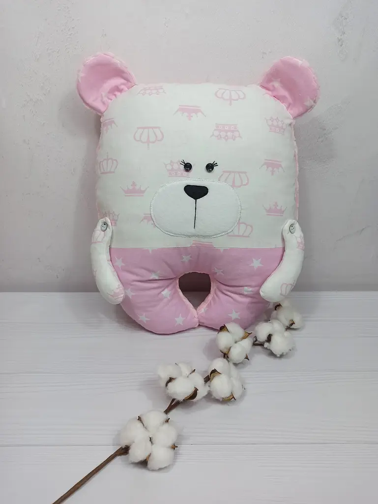 Декоративна подушка ведмідь a.l.babybox 44х37 Рожевий