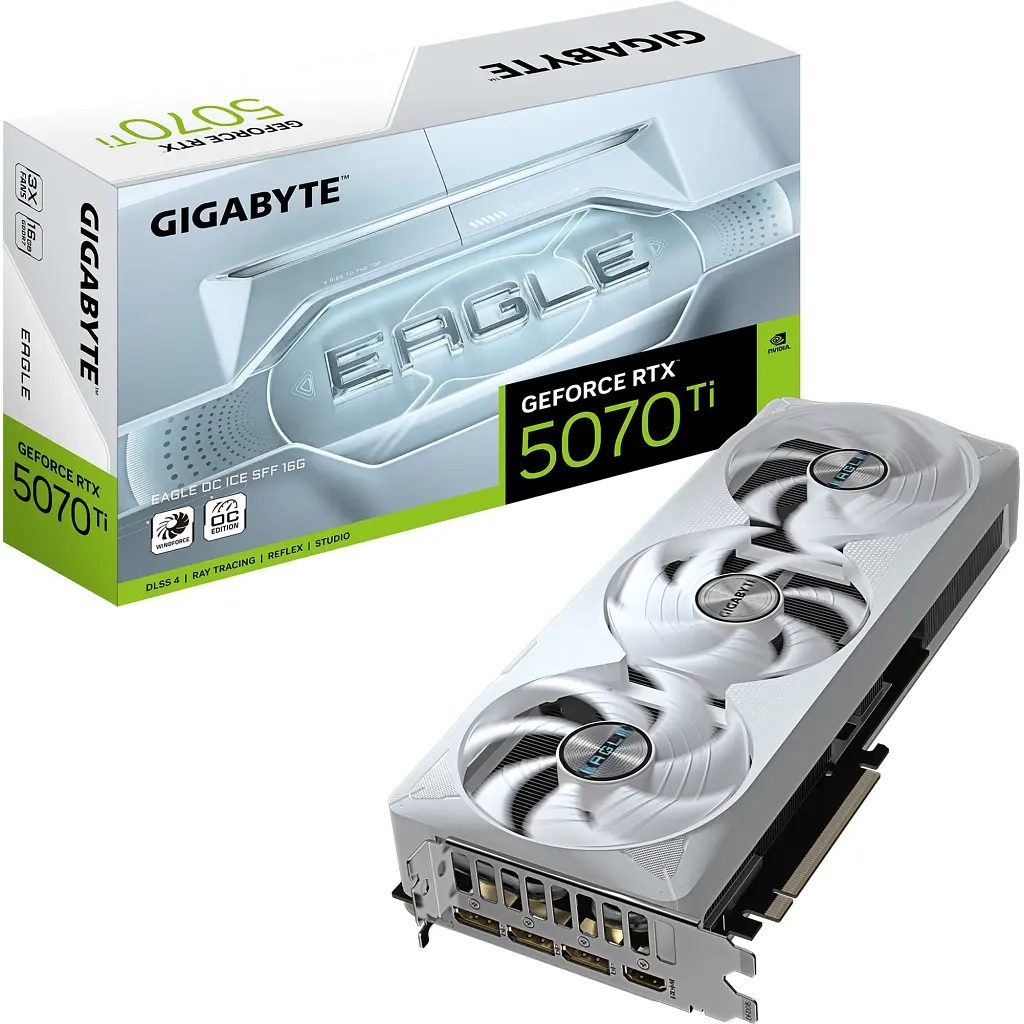 Відеокарта GIGABYTE GeForce RTX5070 Ti 16GB EAGLE OC ICE SFF (GV-N507TEAGLEOC ICE-16GD) - фото 10