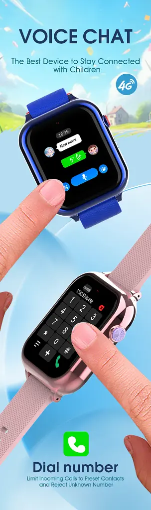 Дитячий смарт-годинник Wonlex KT38 годинник-телефон з відеодзвінком GPS WI-FI і SIM-картою Blue (19134) - фото 6