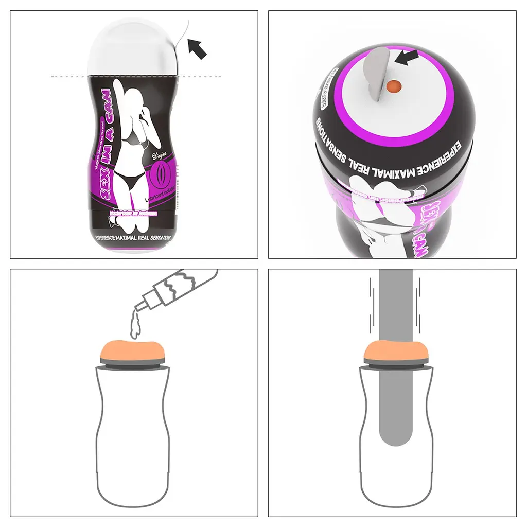 Мастурбатор Lovetoy Sex In A Can Vagina Stamina Tunnel тілесний - фото 4