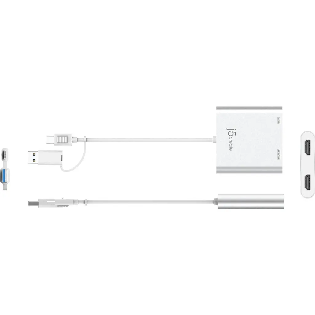 USB-Хаб j5create JCA365-N USB-C/A на 2xHDMI (JCA365-N) - фото 2