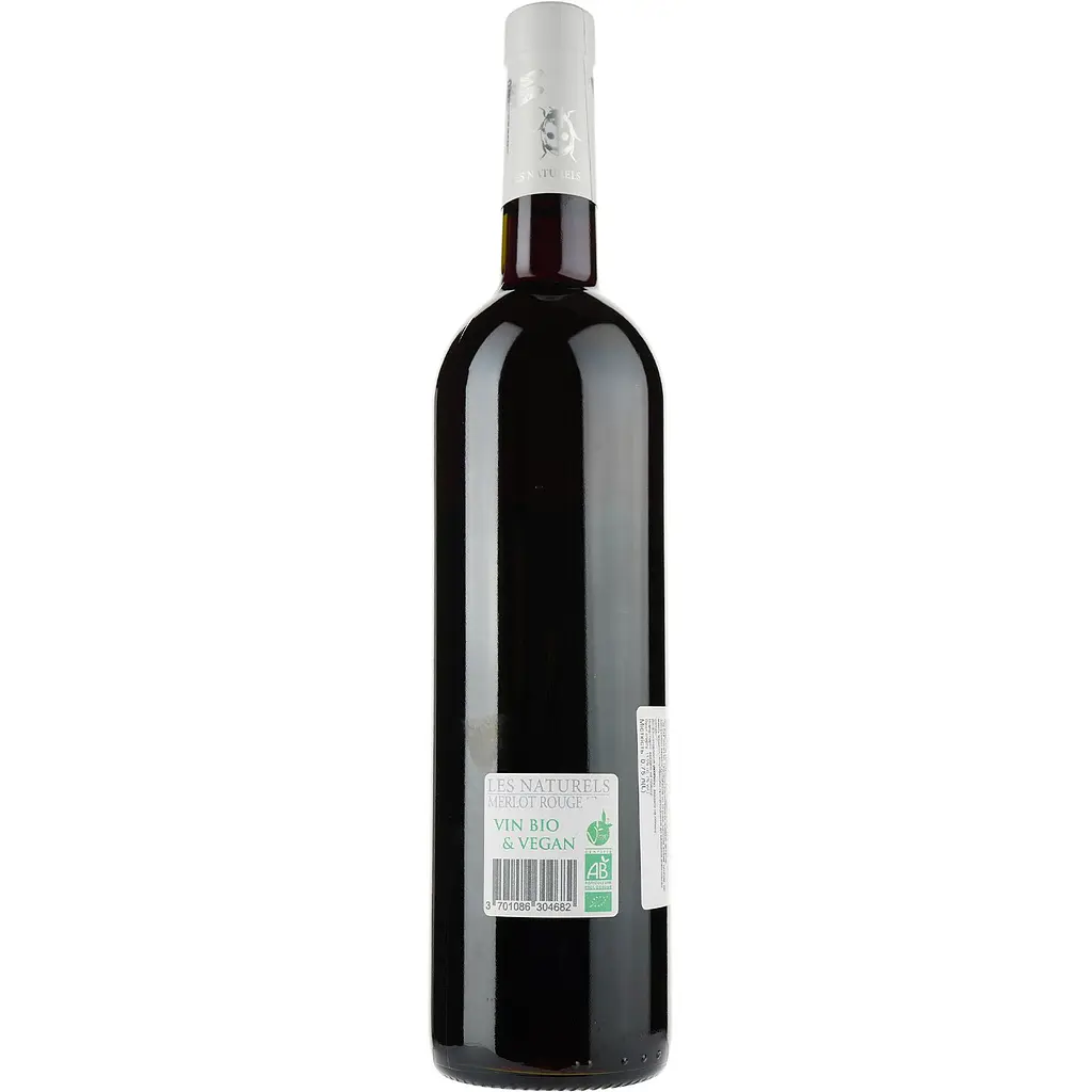 Вино Les Naturels De Nicolas Vellas Merlot Rouge Bio IGP Pays D'Oc, червоне, сухе, 0,75 л - фото 2