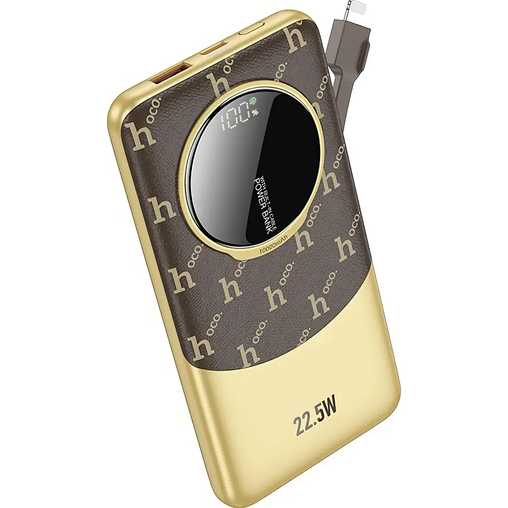 Внешний аккумулятор Hoco Q29 Nobility Lightning 10000mAh 22.5W Brown [123633] - фото 2