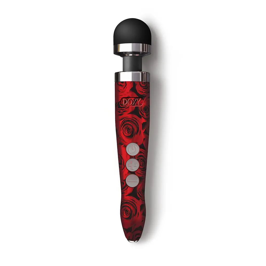 Вібромасажер DOXY Die Cast 3R - ROSE PATTERN, дуже потужний, перезаряджуваний, металевий корпус - фото 2
