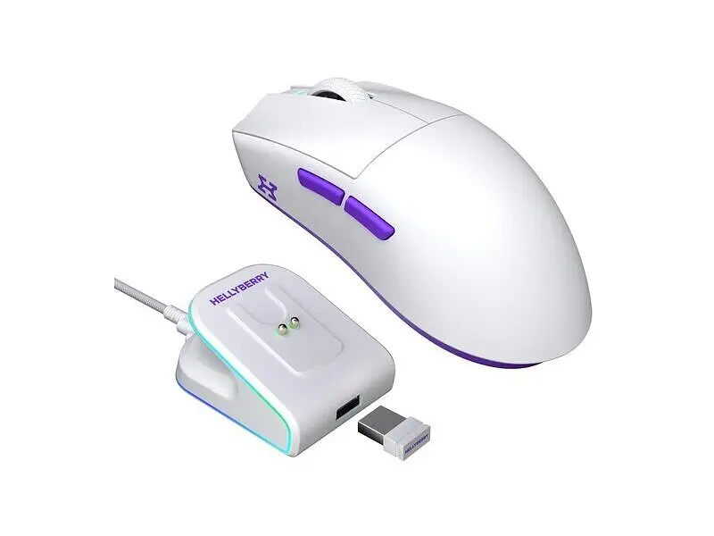 Миша Hator Hellyberry HM47 Wireless White-Violet - фото 6