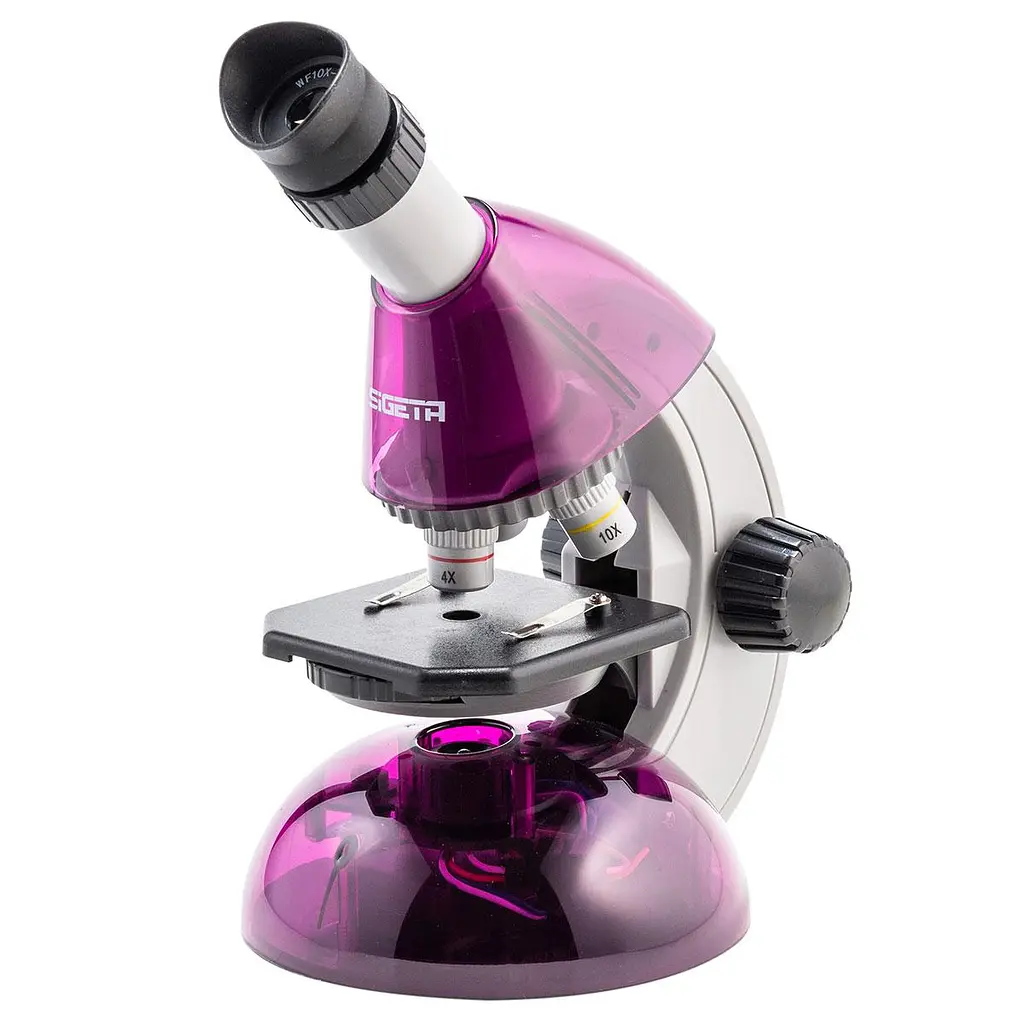 Микроскоп детский SIGETA MIXI 40x-640x Purple с адаптером для смартфона и набором для опытов (65914) - фото 3