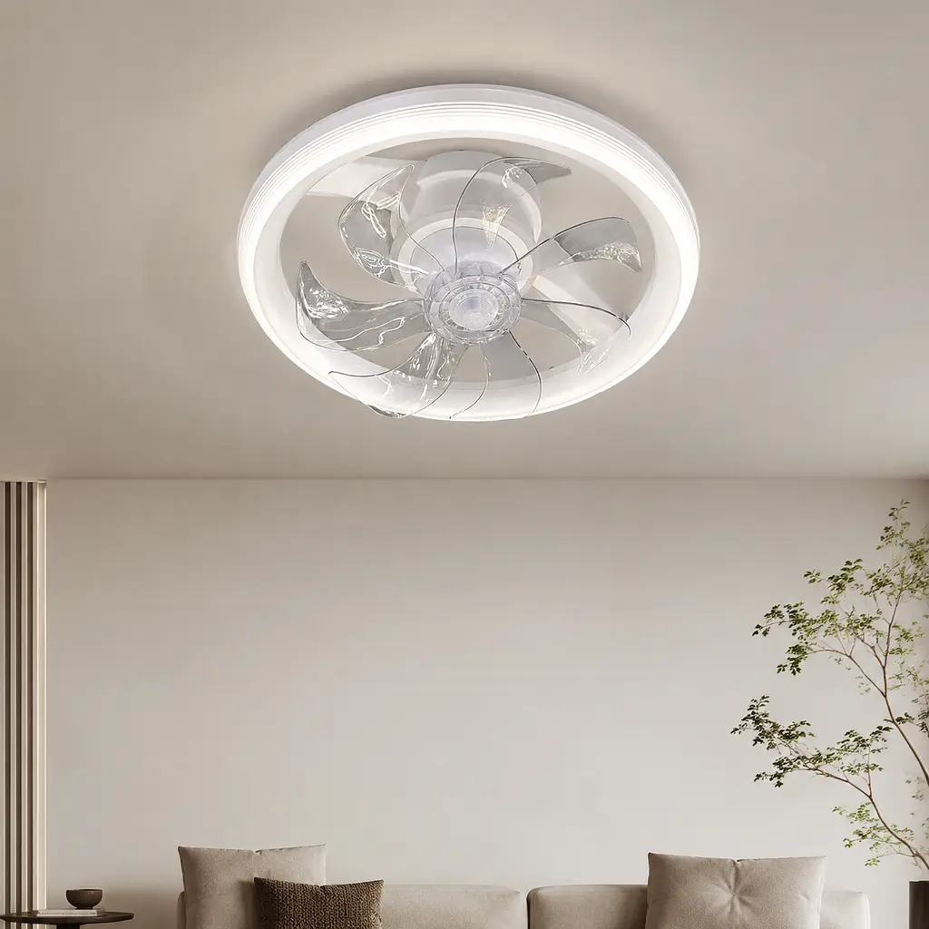 Стельова LED-люстра-вентилятор Artlight FS307WH, біла, 76 Вт, від 10-18 м²