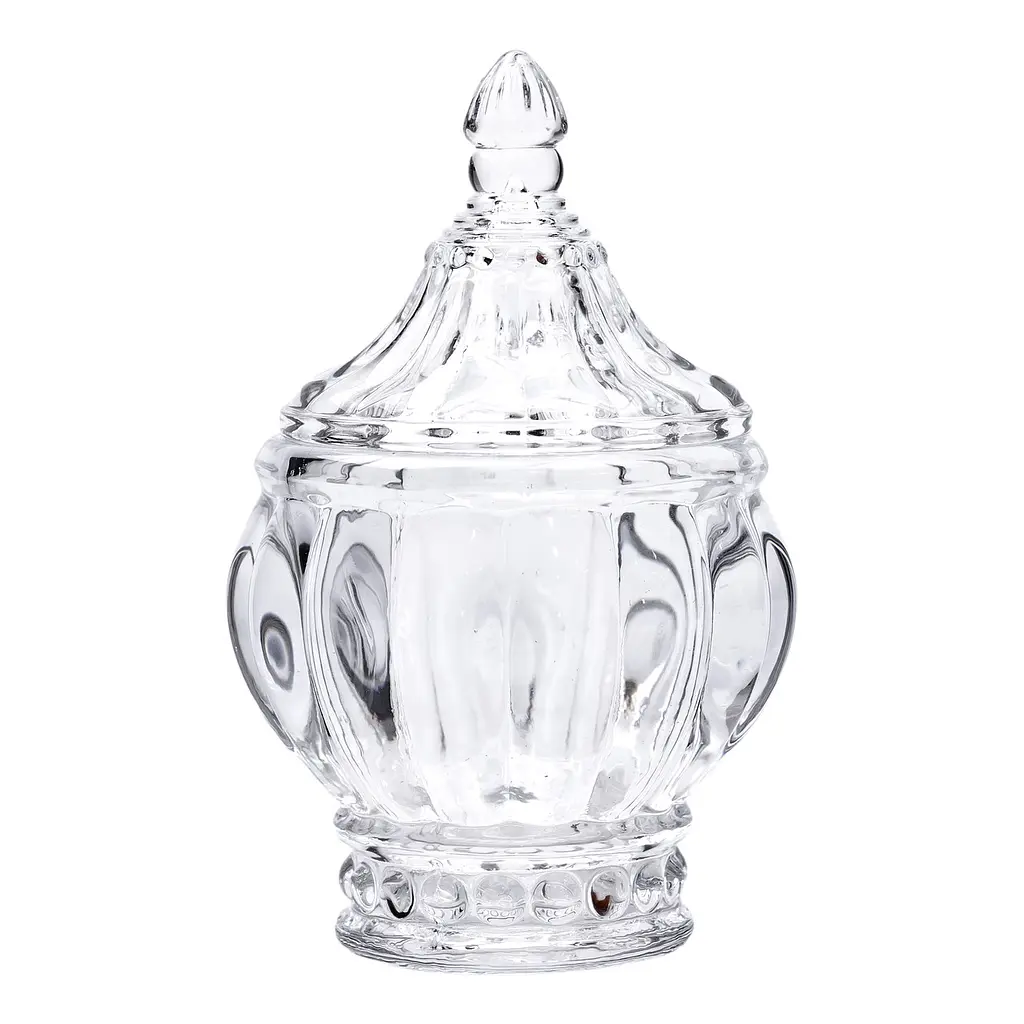 Цукорниця з кришкою Pearl із товстого скла 16 см Yiwu HP-4-107 - фото 3