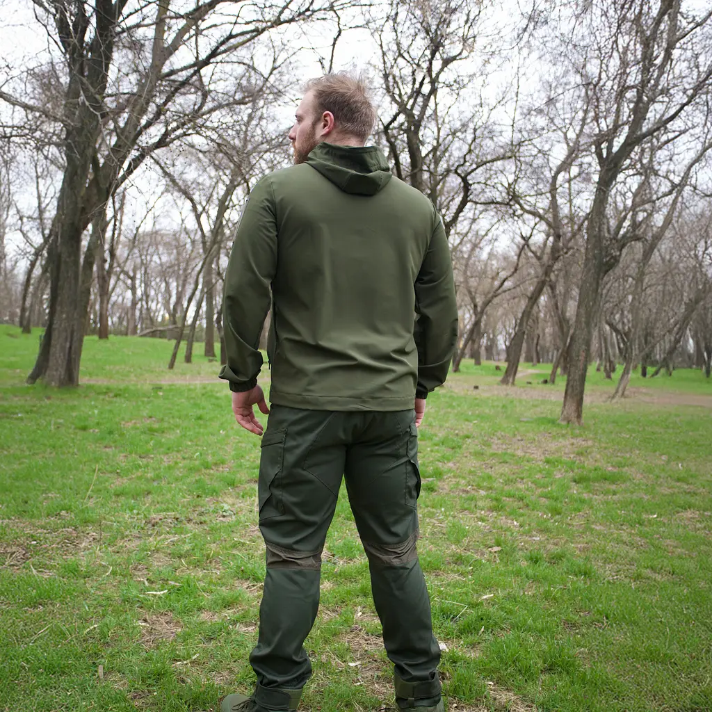 Куртка тактична Klost Double Weave HOOD олива - фото 2