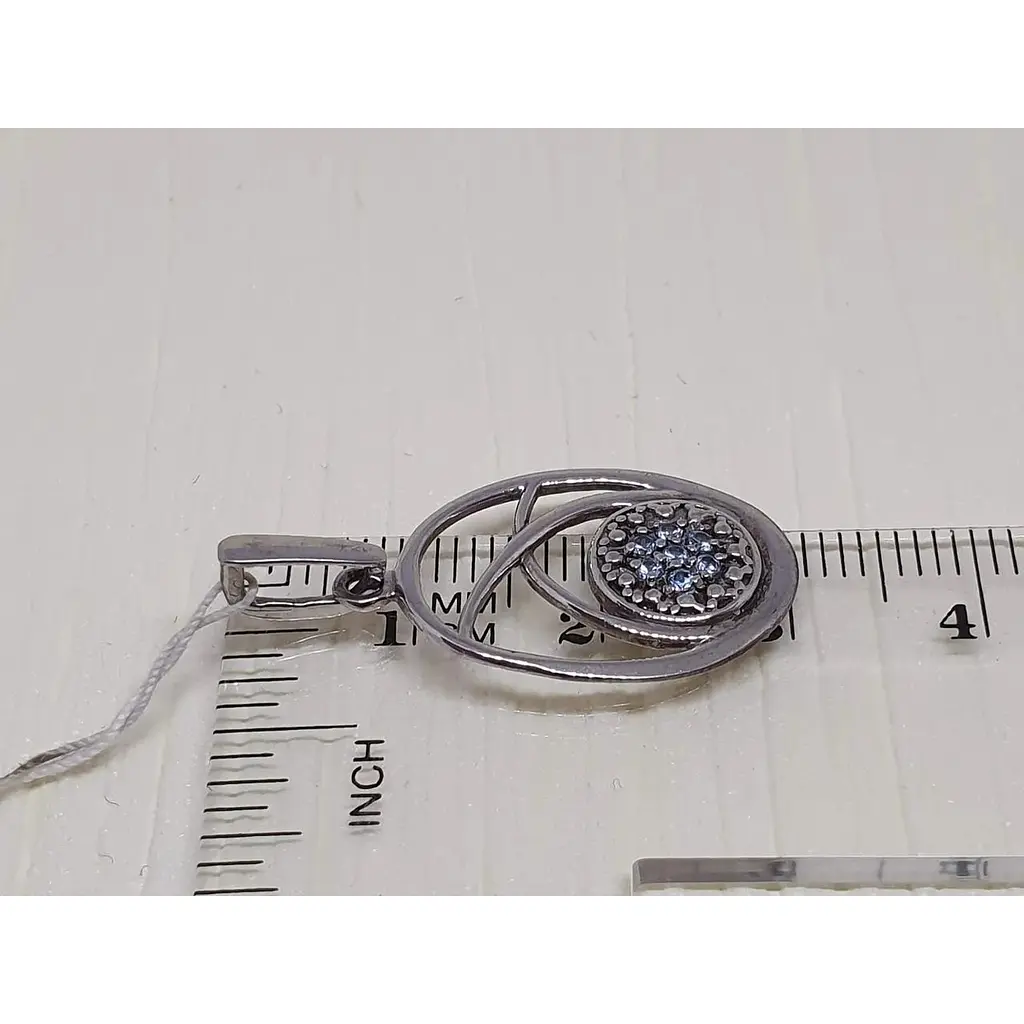 Срібна підвіска Гаразд з фіанітами. 5542983 - фото 3