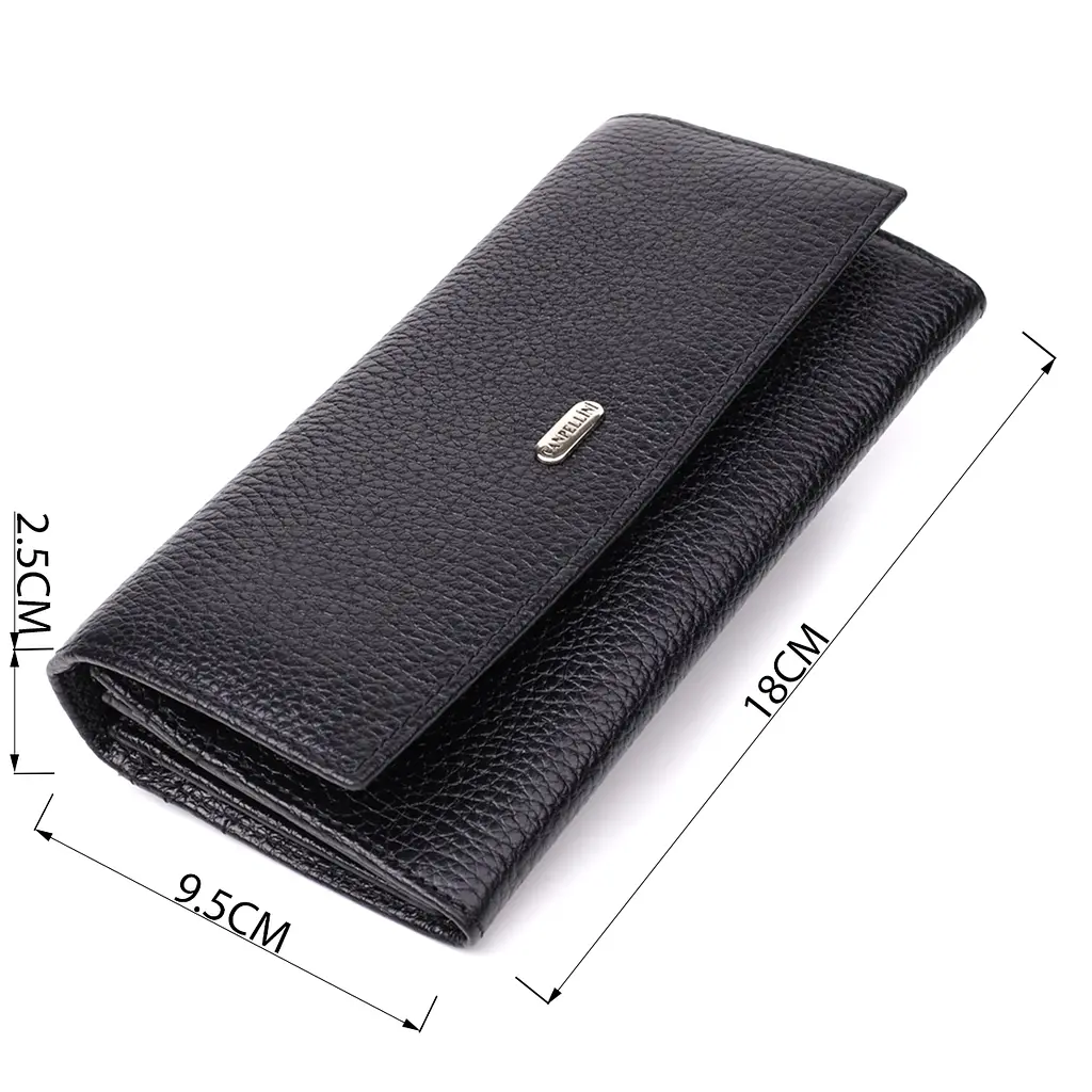 Классический женский кошелек из натуральной кожи Canpellini 18х9.5х2.5 см acs0029664 - фото 3