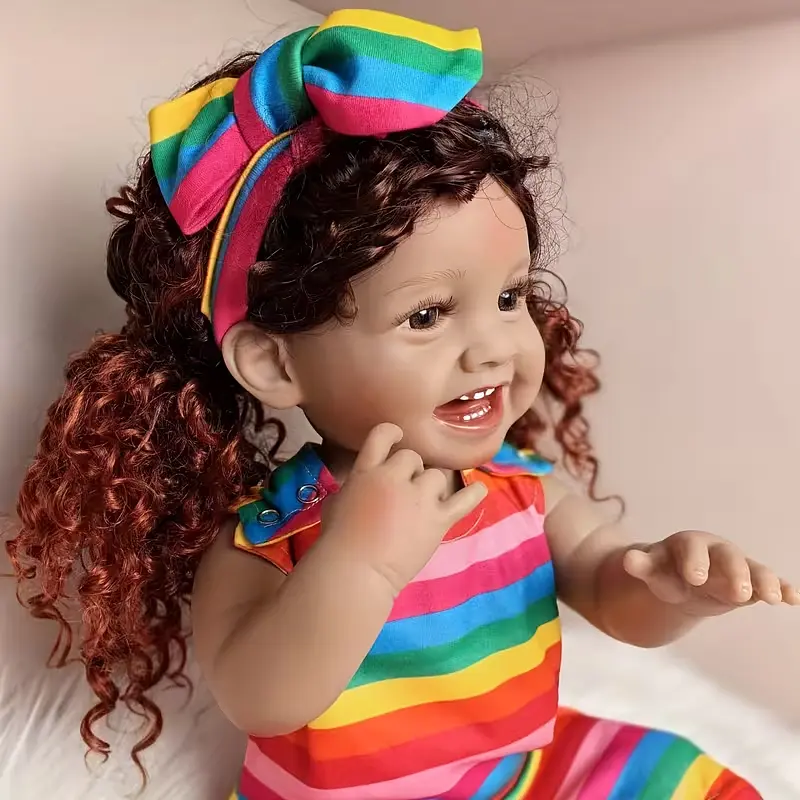 Реалістична Кукла Реборн 55 см повністю силіконова Doll Reborn Baby К0100702 - фото 7