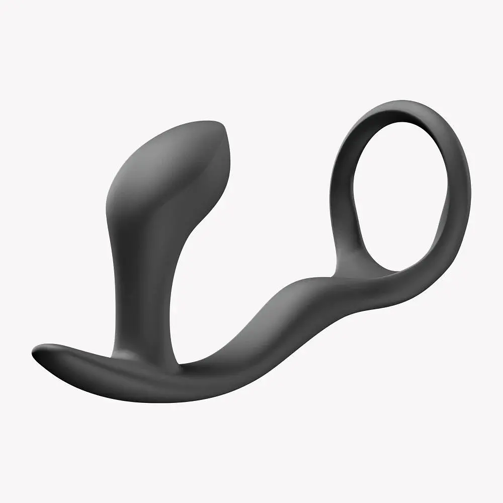 Анальна пробка з ерекційним кільцем Fun Factory Bootie Ring 6.7 см (чорний) - фото 6