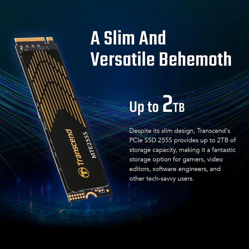 Накопитель SSD Transcend m.2 NVMe 1TB PCIe 4.0x4 3D NAND (TS1TMTE255S) - фото 6