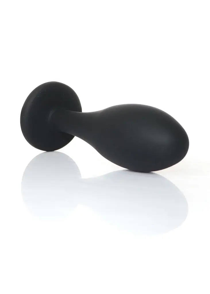 Анальна пробка - Jewellery Silicone Black Plug M Clear - фото 4