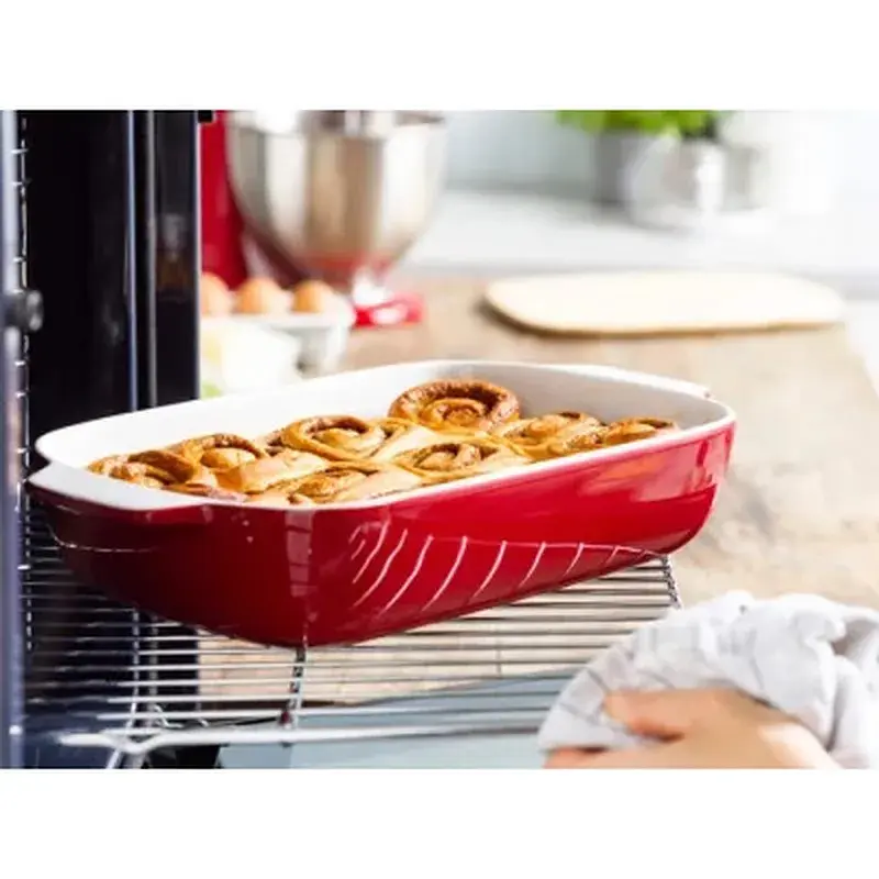 Форма для випікання KitchenAid з кришкою керамогранітна 3,8 л Червона (CC006108-001) - фото 5