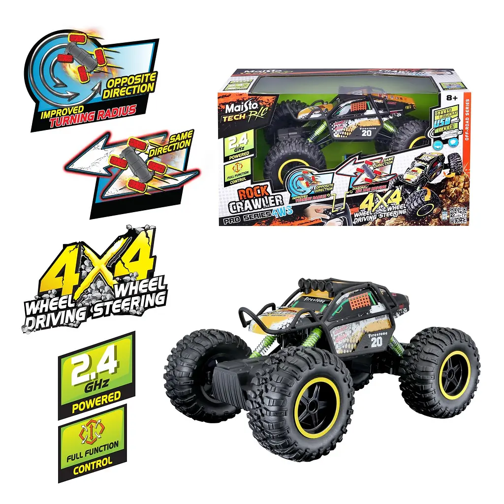 Машинка іграшкова на радіокеруванні Maisto Tech Rock Crawler Pro (81334 black) - фото 19