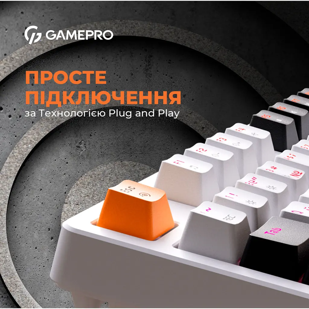 Клавиатура GamePro Red с Hot-Swap RGB White проводная механическая (MK170W) - фото 12