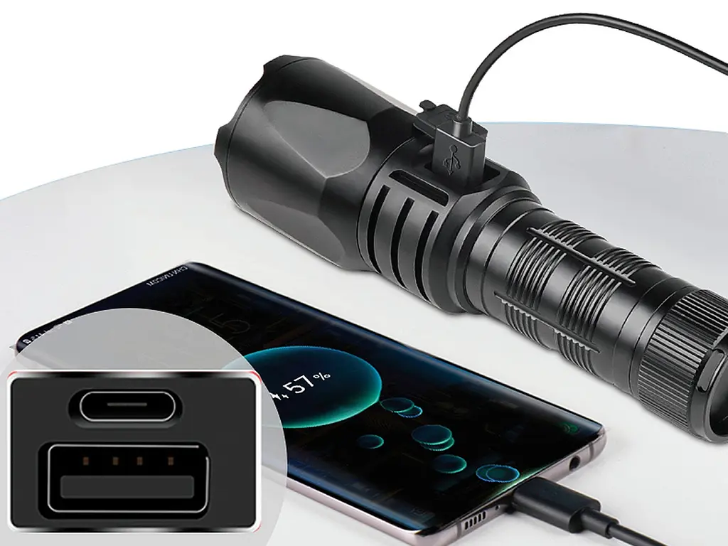 Ліхтарик-повербанк Sandberg Survivor Torch Powerbank 5000 mAh XHP160LED USB-C 18w - фото 7