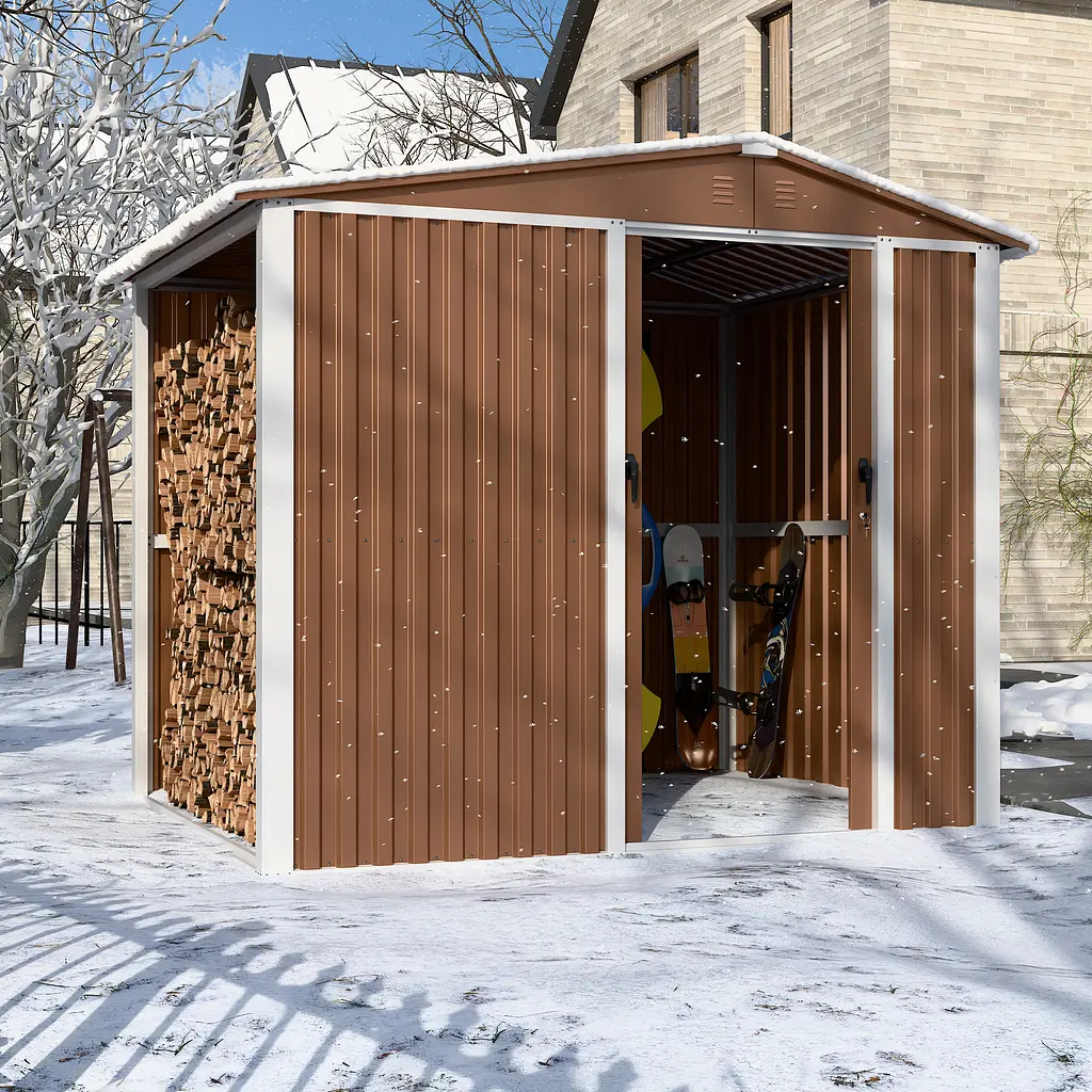 Госпблок-сарай металевий NEXT-дрівник. 200х240х180см. - фото 2