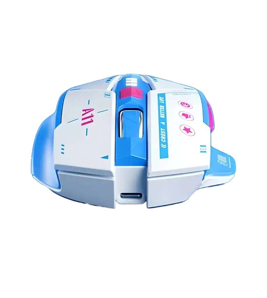 Миша INPHIC A11 White-Blue - фото 3