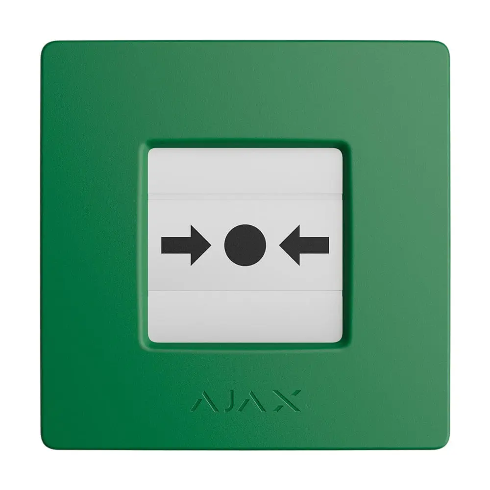 Бездротова кнопка для активації пожежної тривоги вручну Ajax ManualCallPoint Green Jeweller (26-00663) - фото 8