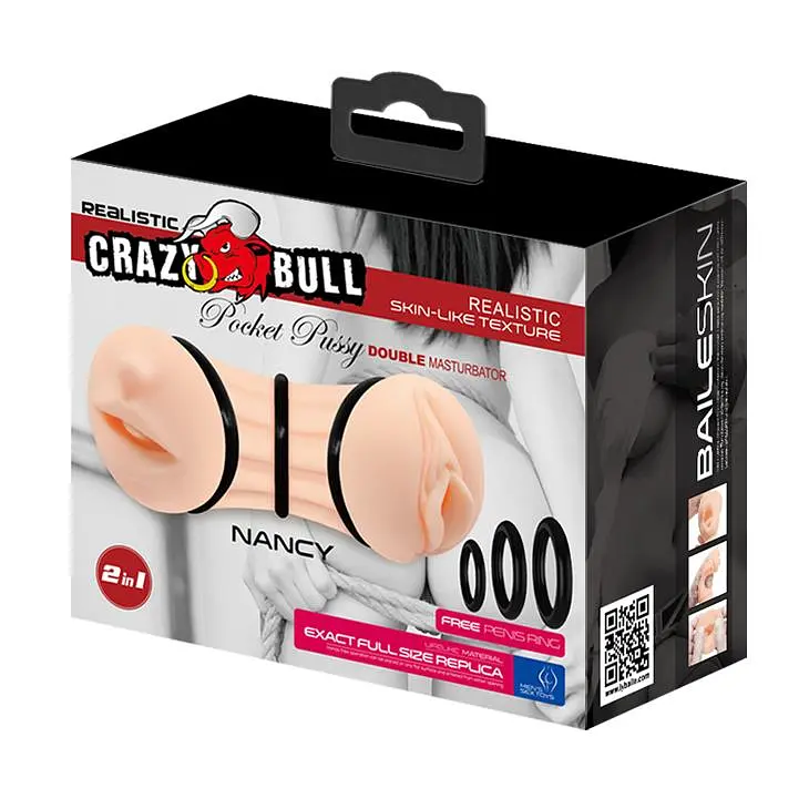 Маструбатор CRAZY BULL - NANCY, DOUBLE MASTURBATOR Baile BM-009224H 92462 - фото 4
