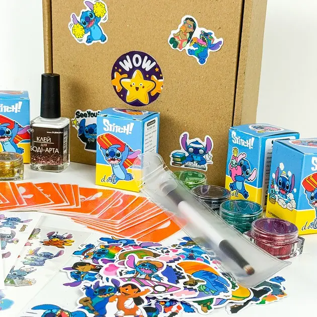 Набір для біо-тату "Wow Box Стіч" wow-box-stich-5 для 5 дітей - фото 4