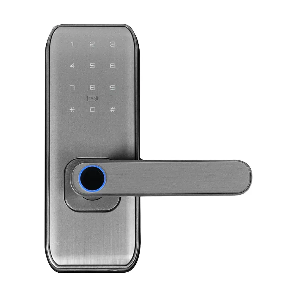 Замок біометричний автономний Trinix TRL-5406BTF Silver L/R з Bluetooth, зчитувачем відбитків пальців і карт Mifare (65-00089) - фото 4